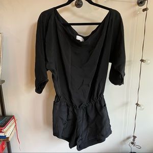 Alexis Black Silk Romper